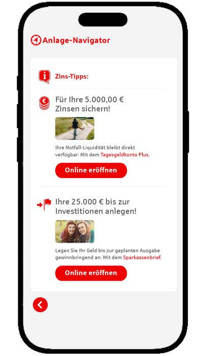 Mein Depot Finder - Ansicht Mobile